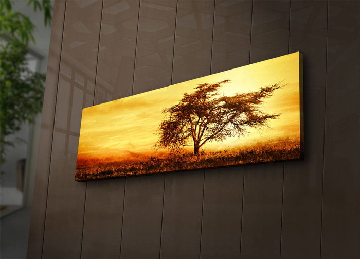 Wallity Cuadro Decorativo en Lienzo Iluminado con LED 30x90 cm Multicolor Wallity Cuadro Decorativo en Lienzo Iluminado con LED 30x90 cm Multicolor